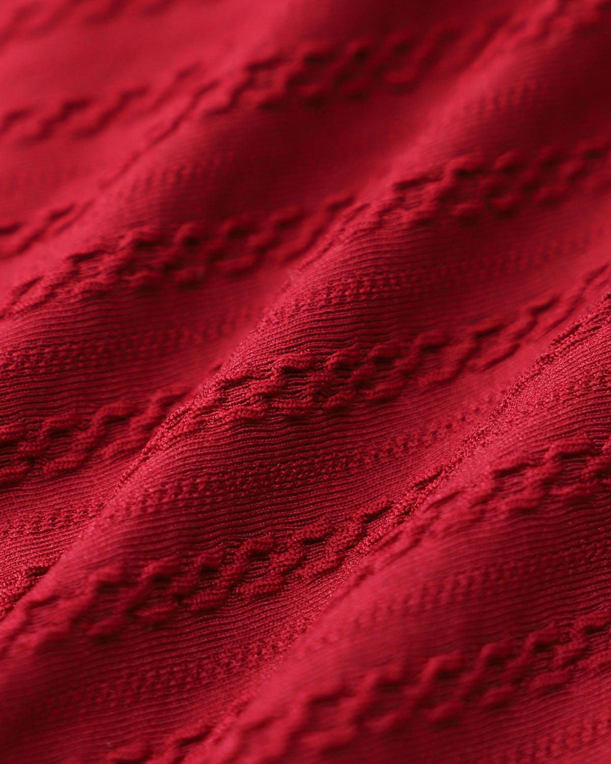 Wine Red Cut Out One-Piece Swimsuit Product Image