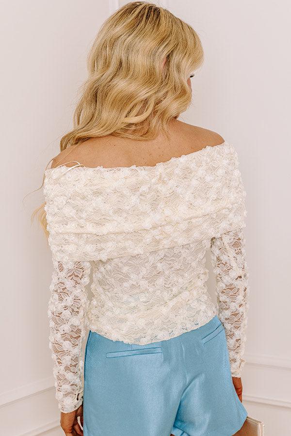 Candlelit Dinner Lace Top Product Image