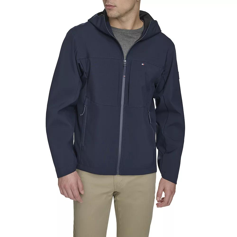 Men's Tommy Hilfiger Soft Shell Hooded Water Resistant Jacket,  Product Image