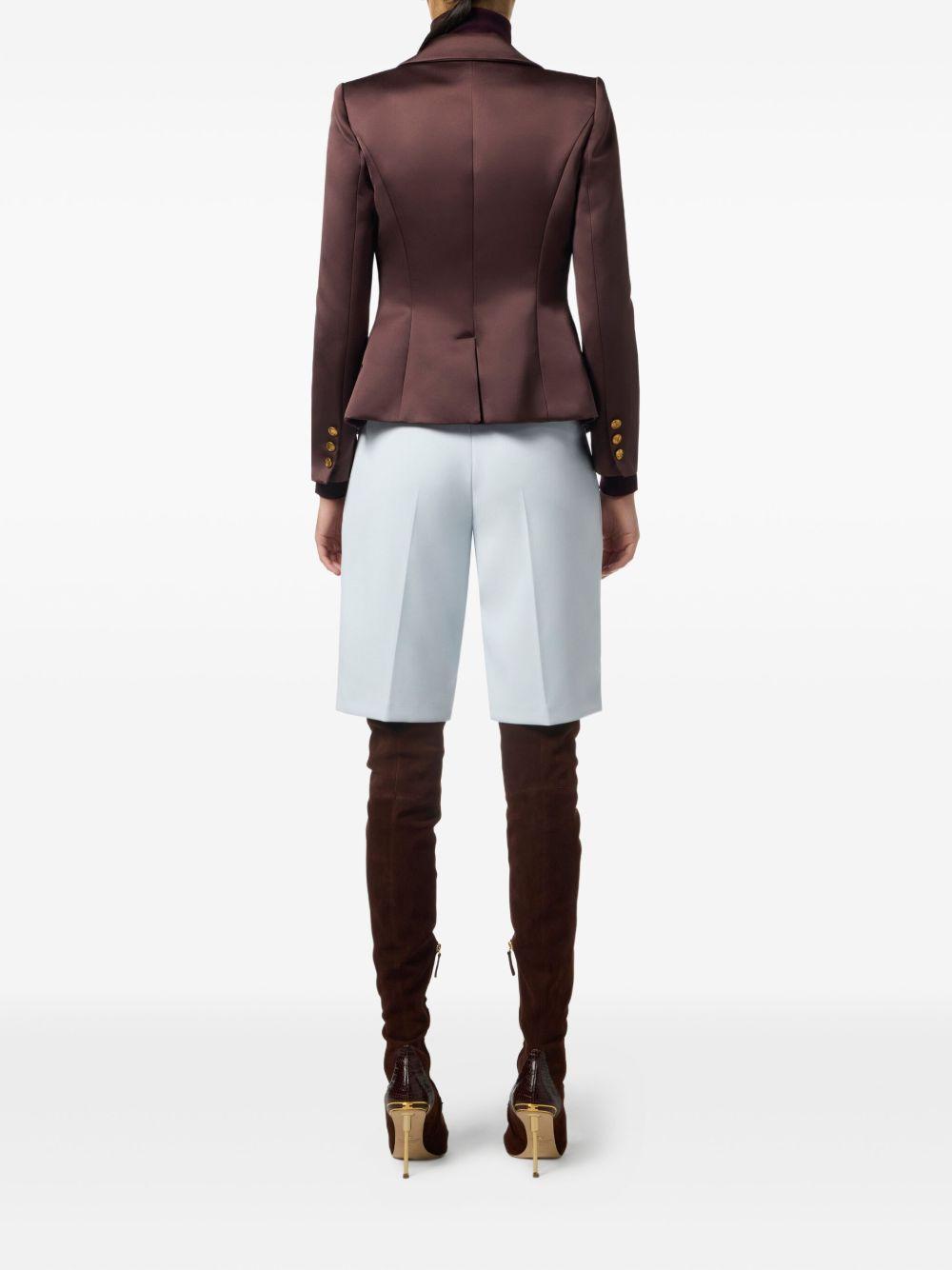 pleated high-waist shorts Product Image