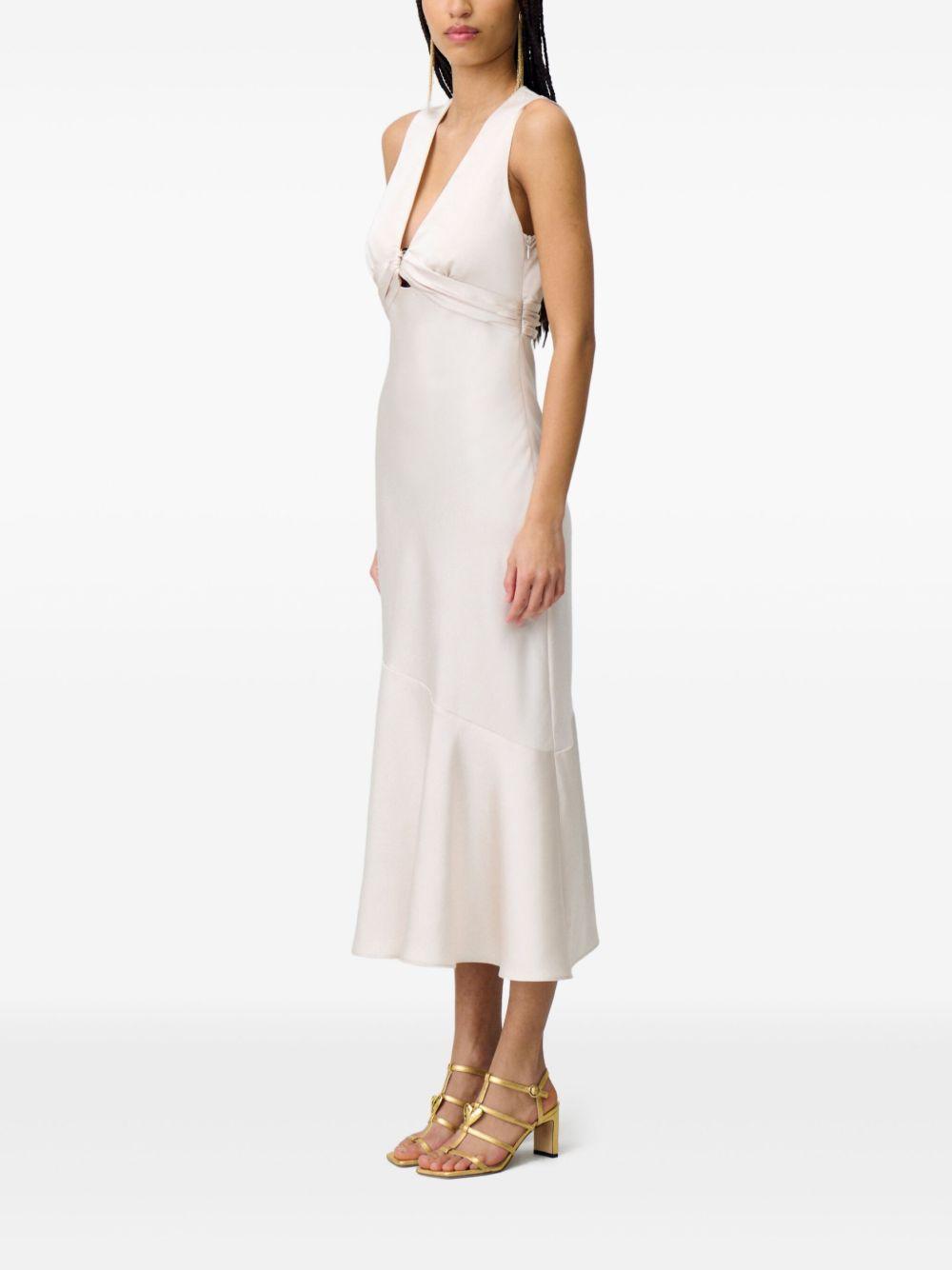 sleeveless satin dress Product Image