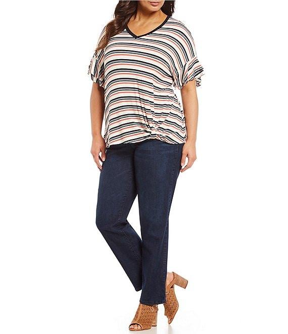 Democracy Plus Size #double;Ab#double;solution® Mid Rise Straight Leg Jeans Product Image