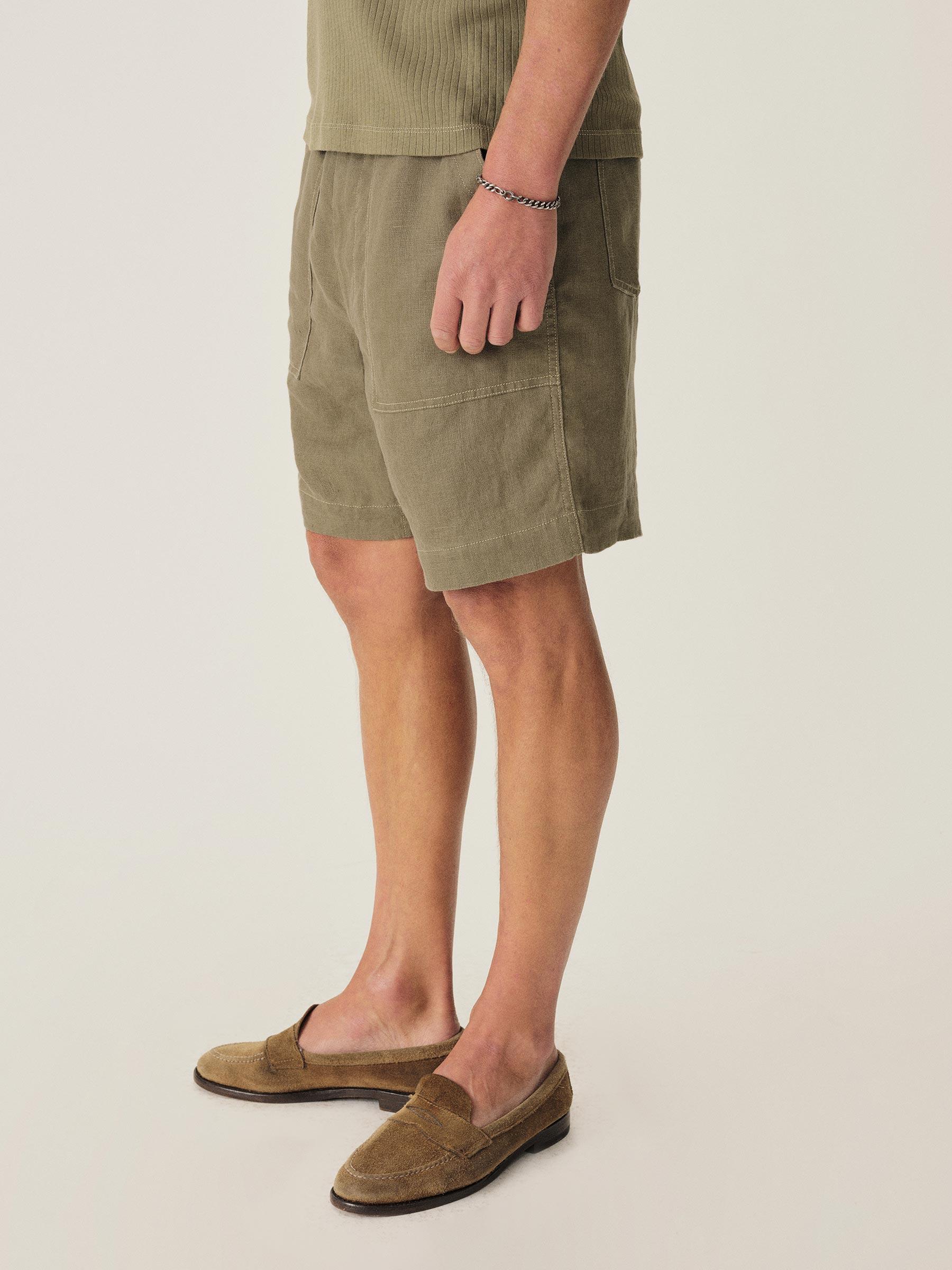 Desert Olive Loomed Linen OG-107 Fatigue Short Product Image