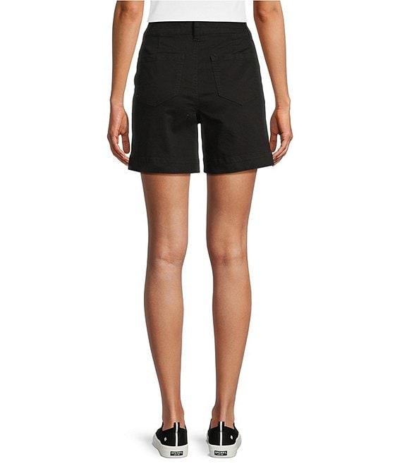 Westbound Petite Size Pull-On Button Embellished Marina Shorts Product Image