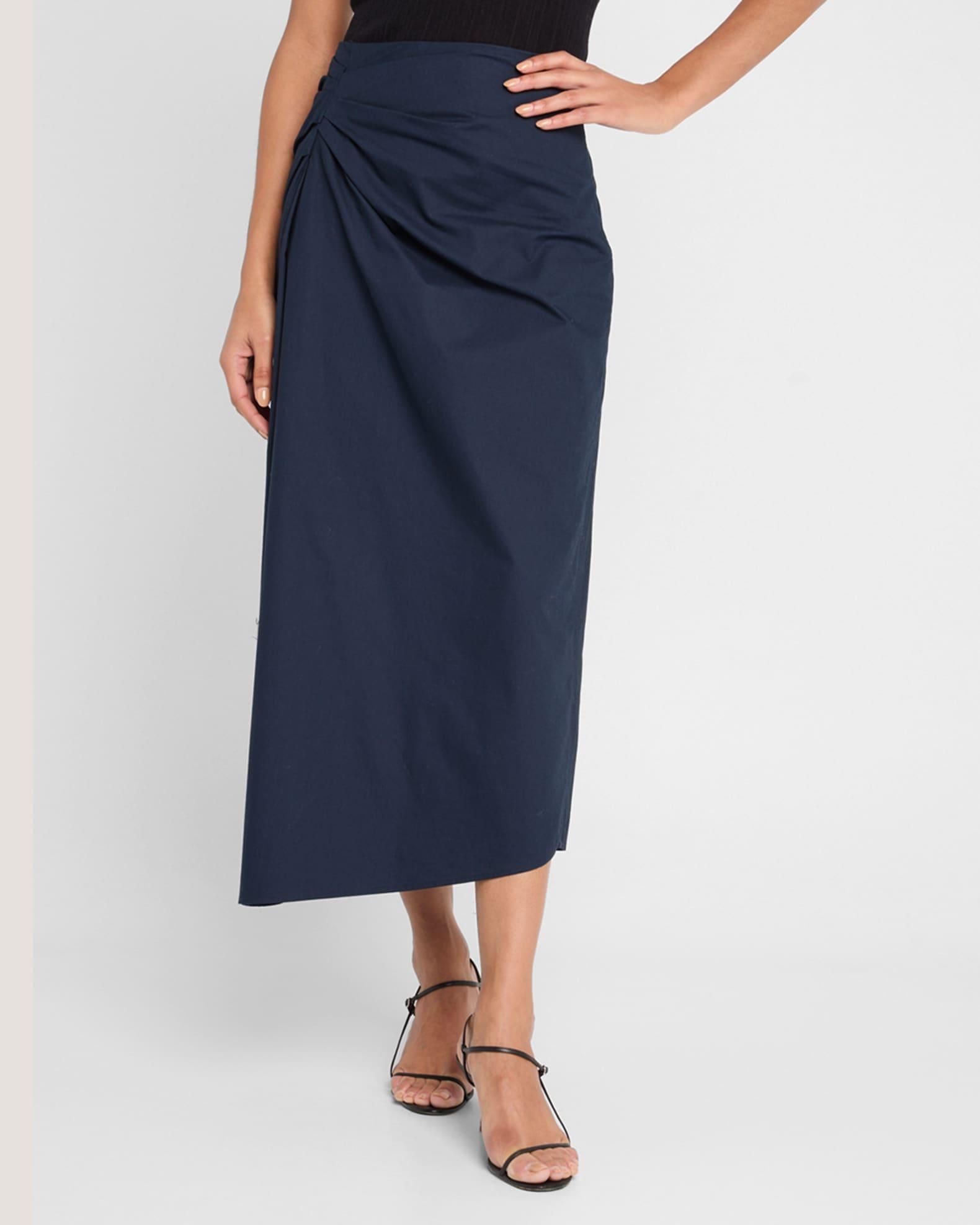 Tessa Ruched Midi Skirt Product Image