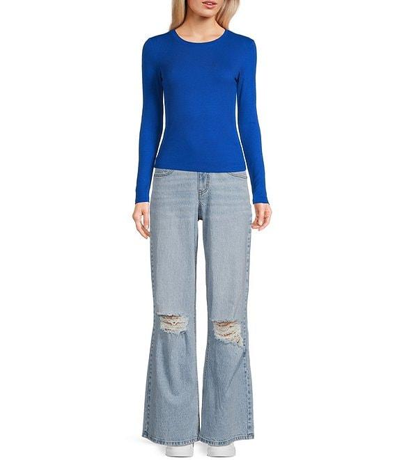 Copper Key Long Sleeve Ribbed Knit T-Shirt Product Image