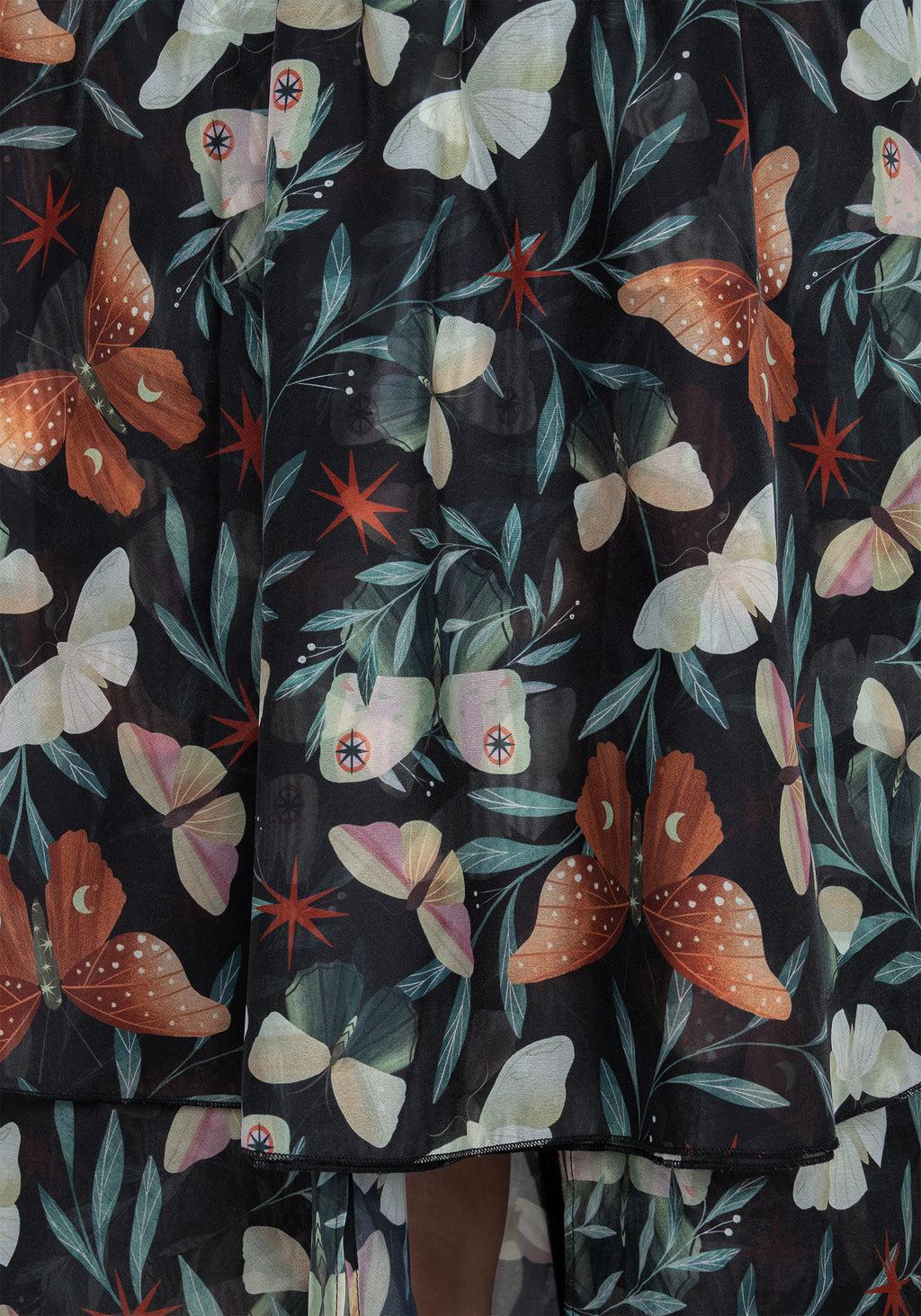 Mariposa Split Tiered Organza Skirt Product Image