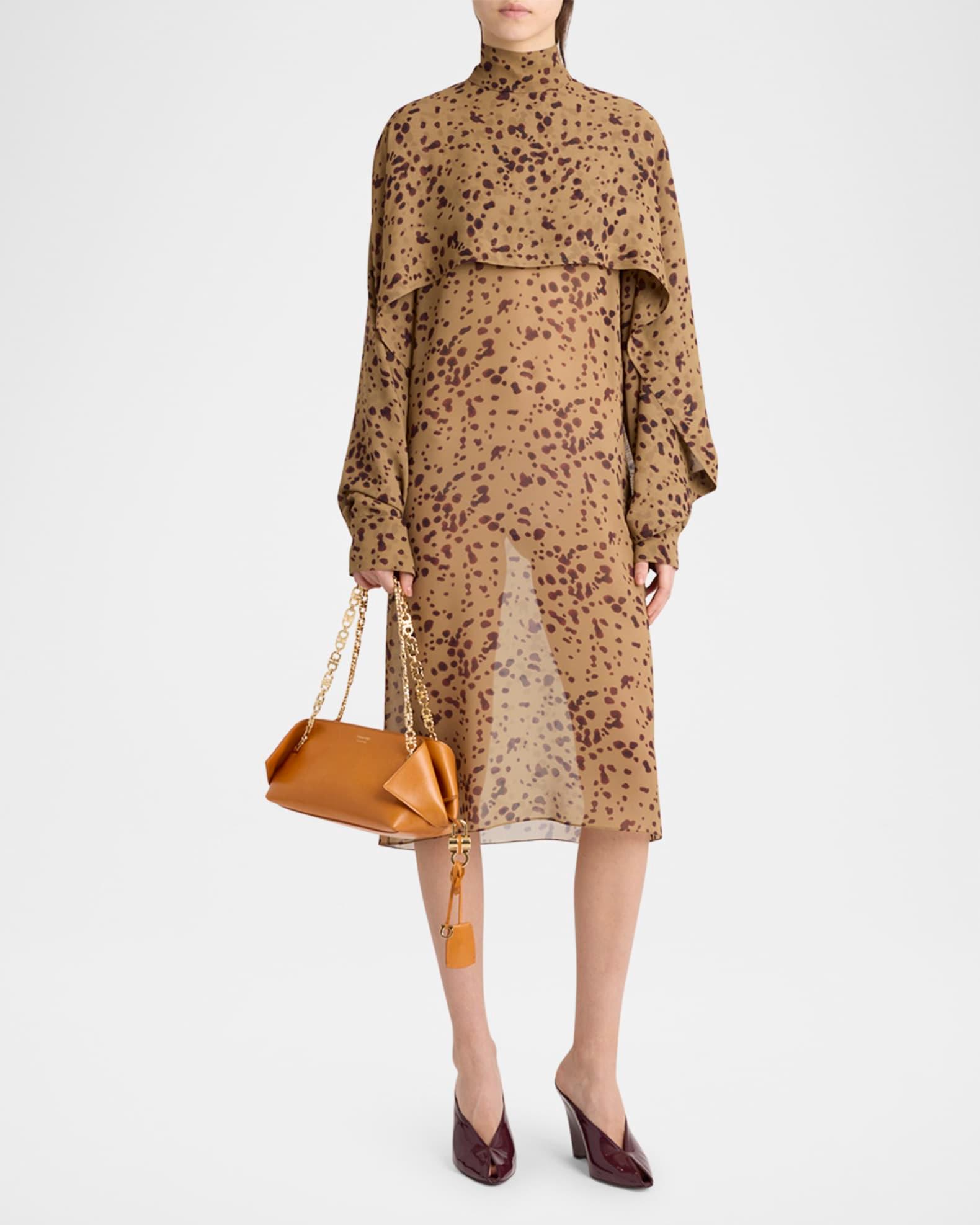 Scarf Smooth Leather Shoulder Bag Product Image