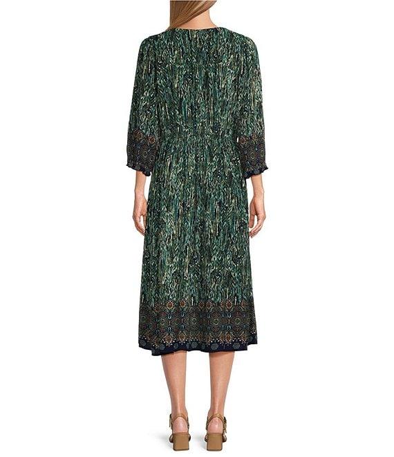 Westbound V-Neck Button Front Midi Dress Product Image