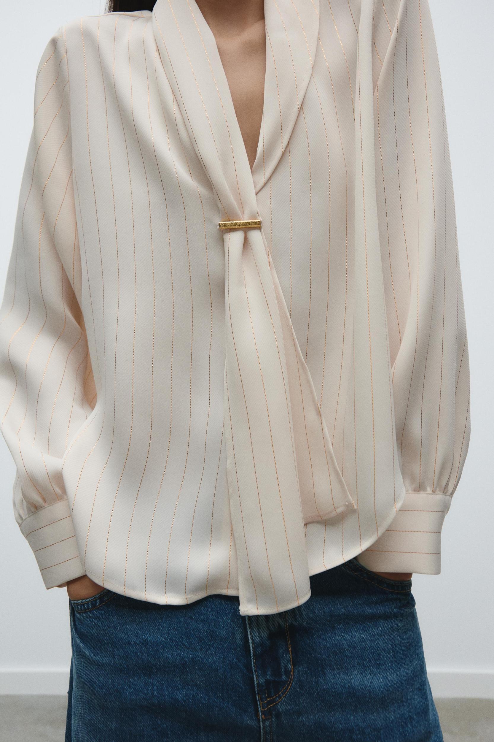 STRIPED SHIRT WITH APPLIQUÉ Product Image