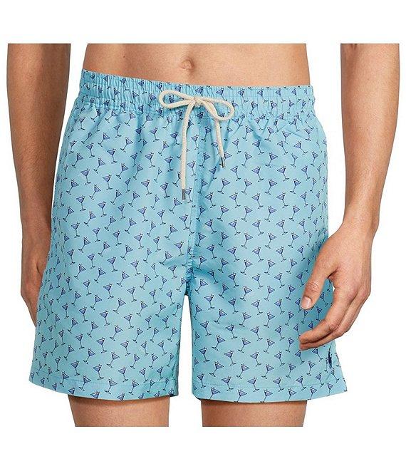 Polo Ralph Lauren Traveler Classic Allover Martini Motif 5.75#double; Swim Trunks Product Image