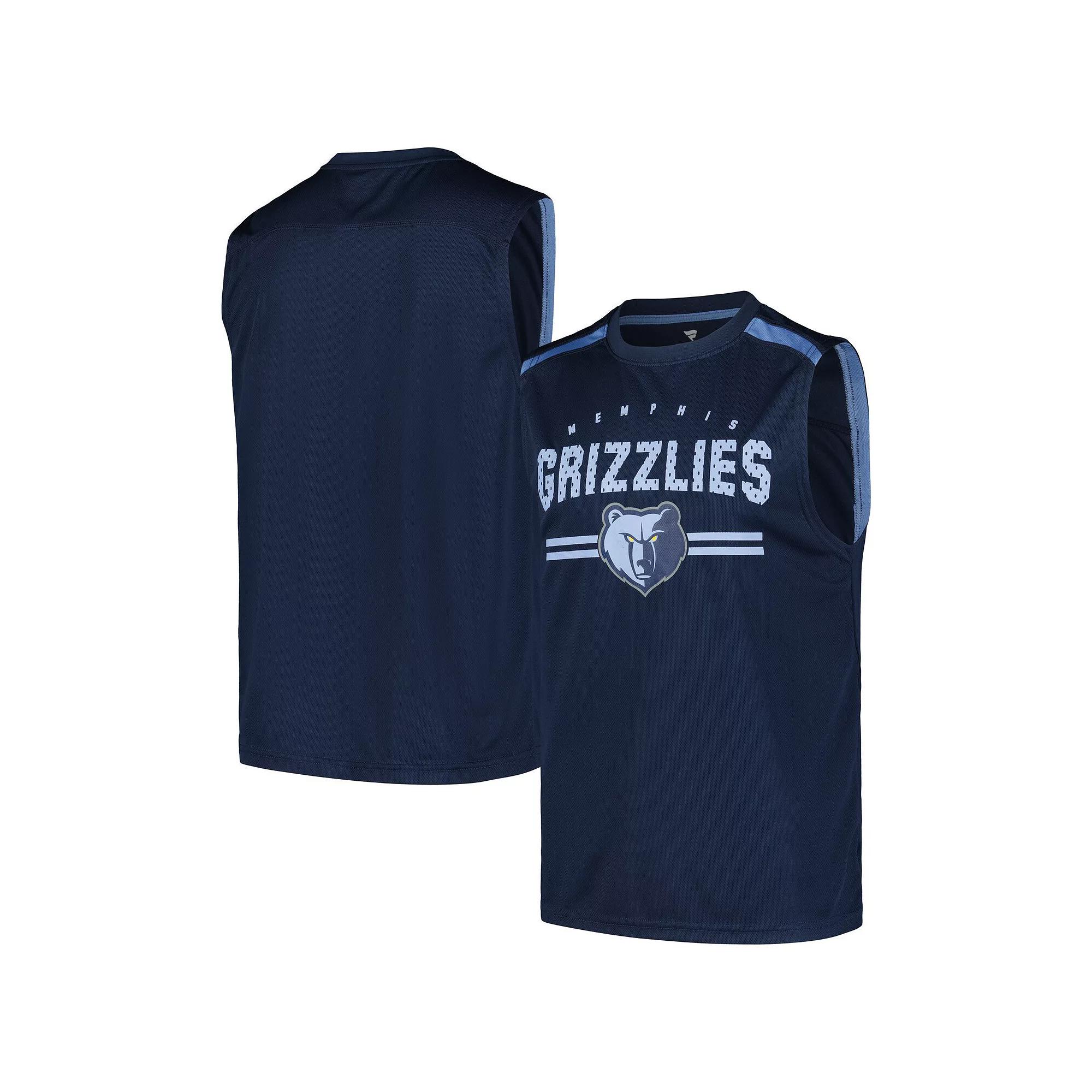 Men's Fanatics Navy Memphis Grizzlies Birdseye Muscle Tank Top,  Product Image