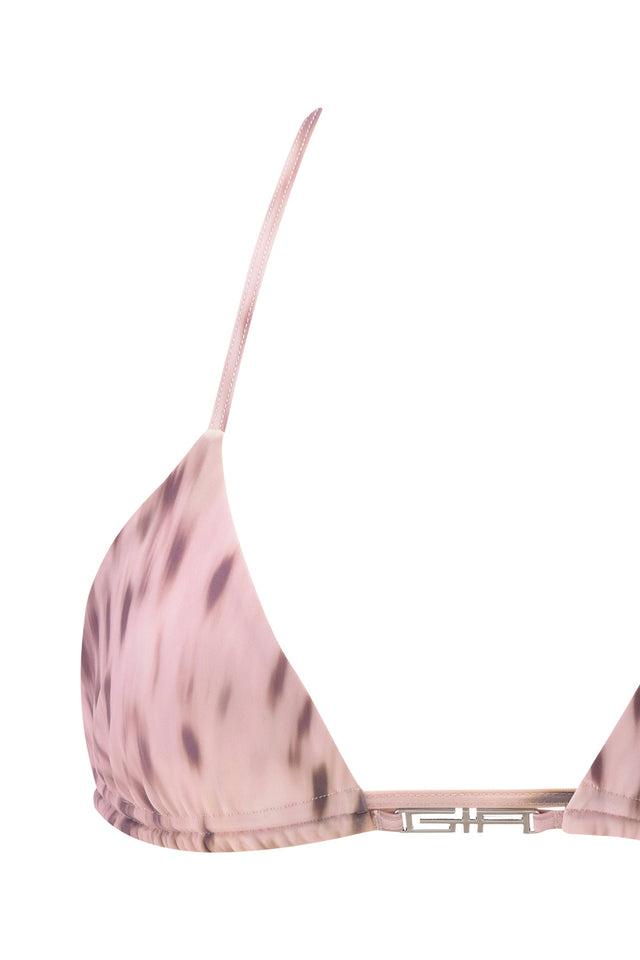 NIKYTA BIKINI TOP - BLURRED CHEETAH Product Image