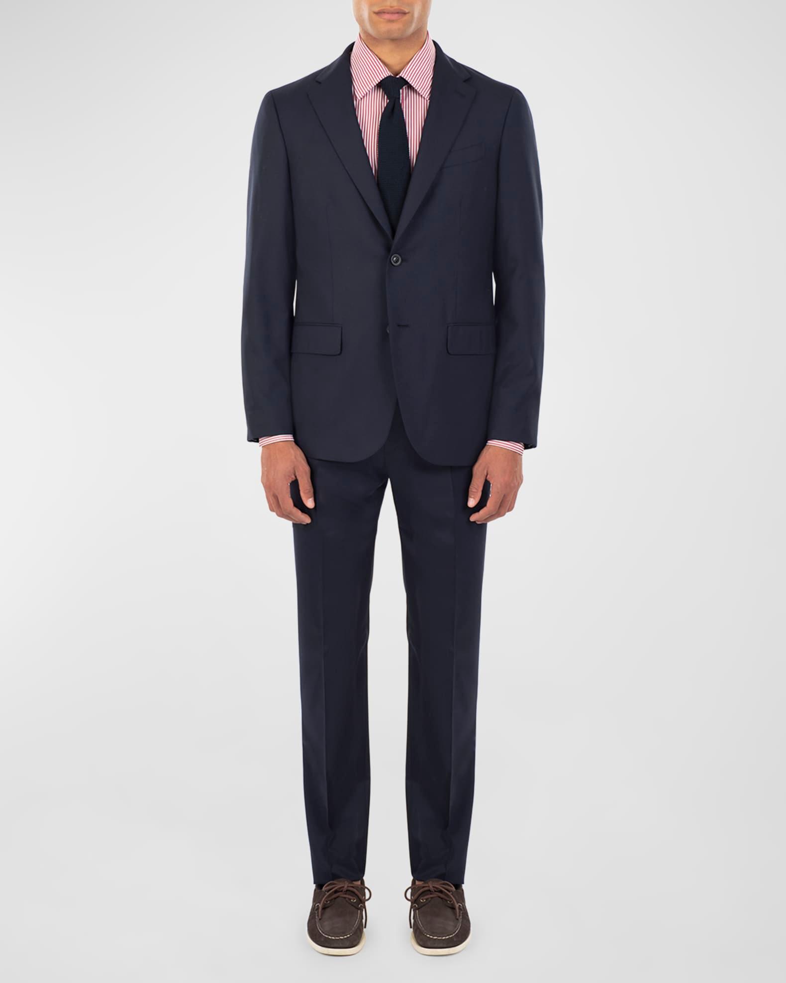 Men's Solid Wool Suit Product Image