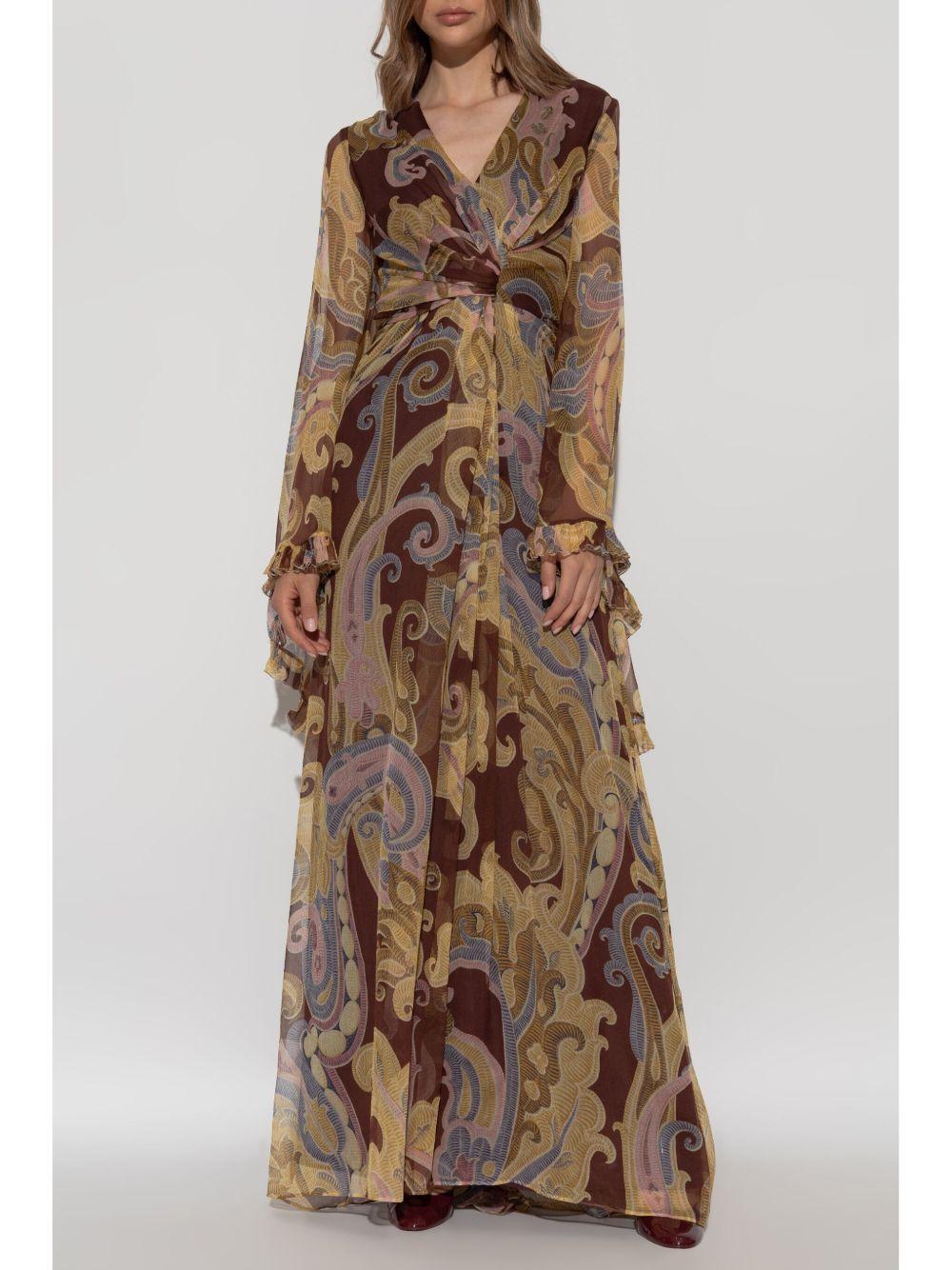 paisley-print silk maxi dress Product Image