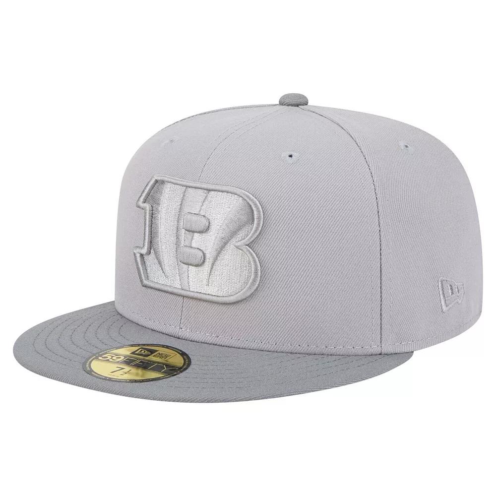 Men's New Era Gray/Graphite Cincinnati Bengals Iron Cloud 59FIFTY Fitted Hat,  Product Image