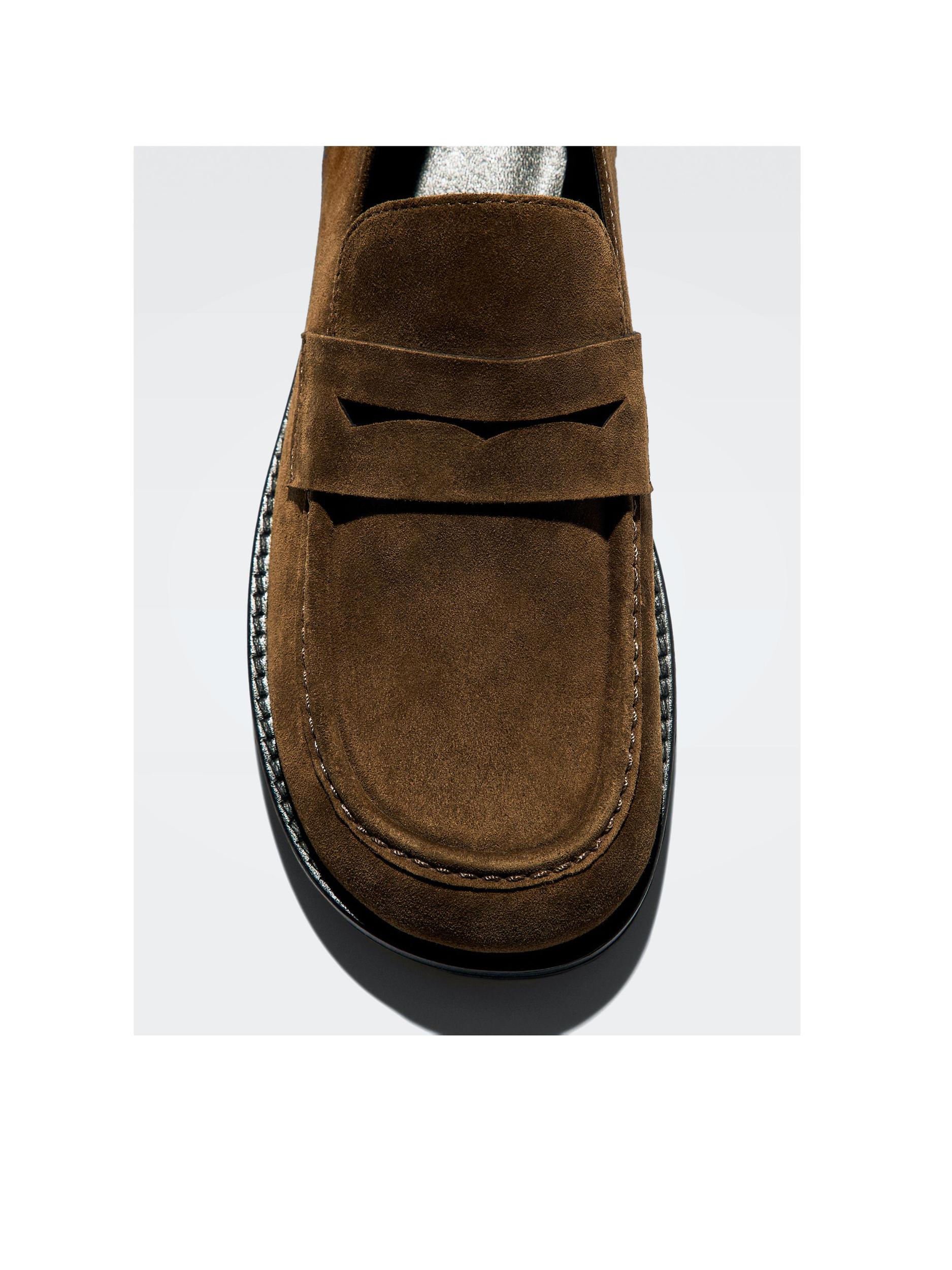 Split leather loafers Product Image