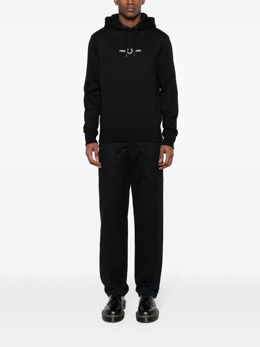 logo-embroidered jersey hoodie Product Image