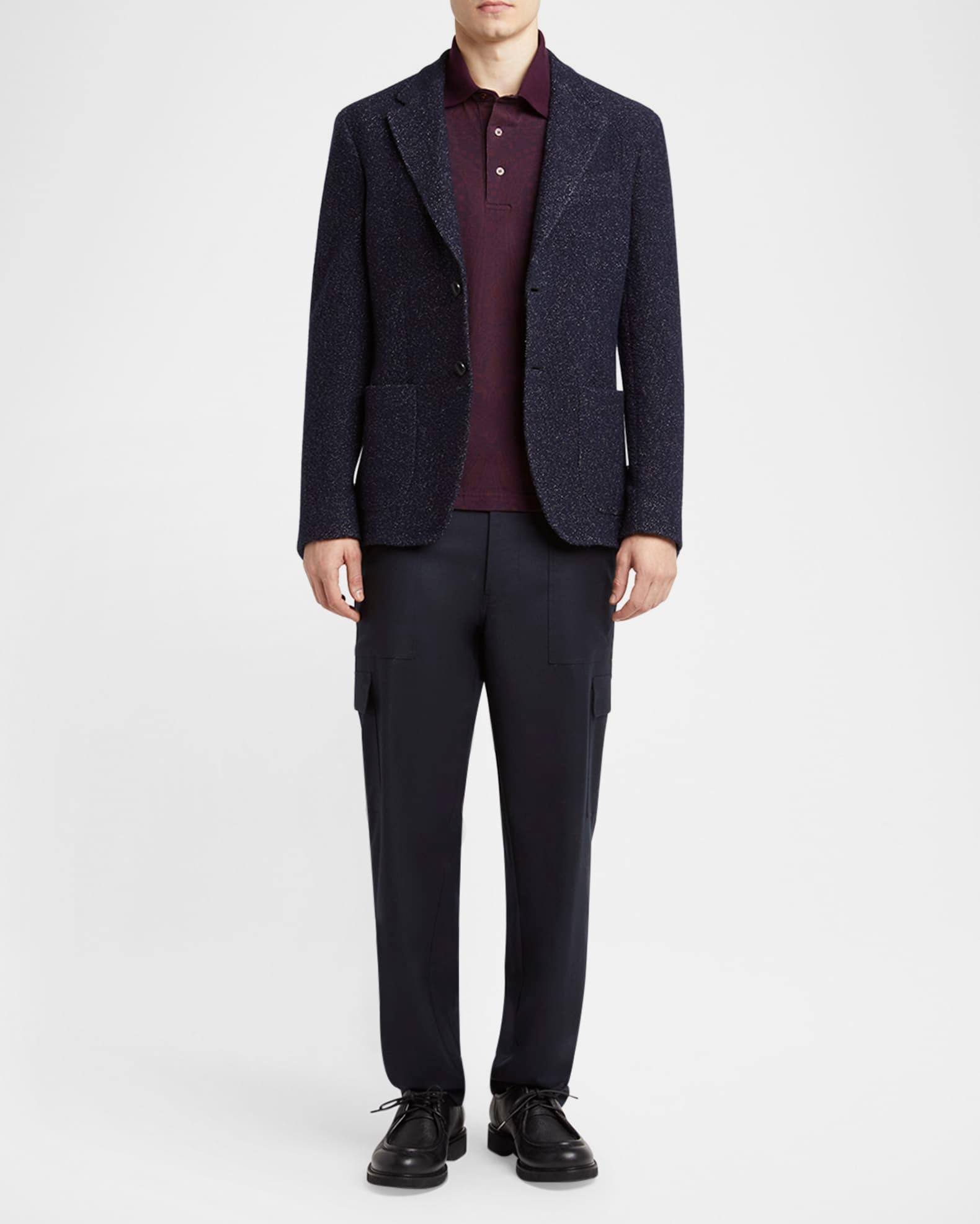 Men's Cashmere Boucle Two-Button Sport Coat Product Image