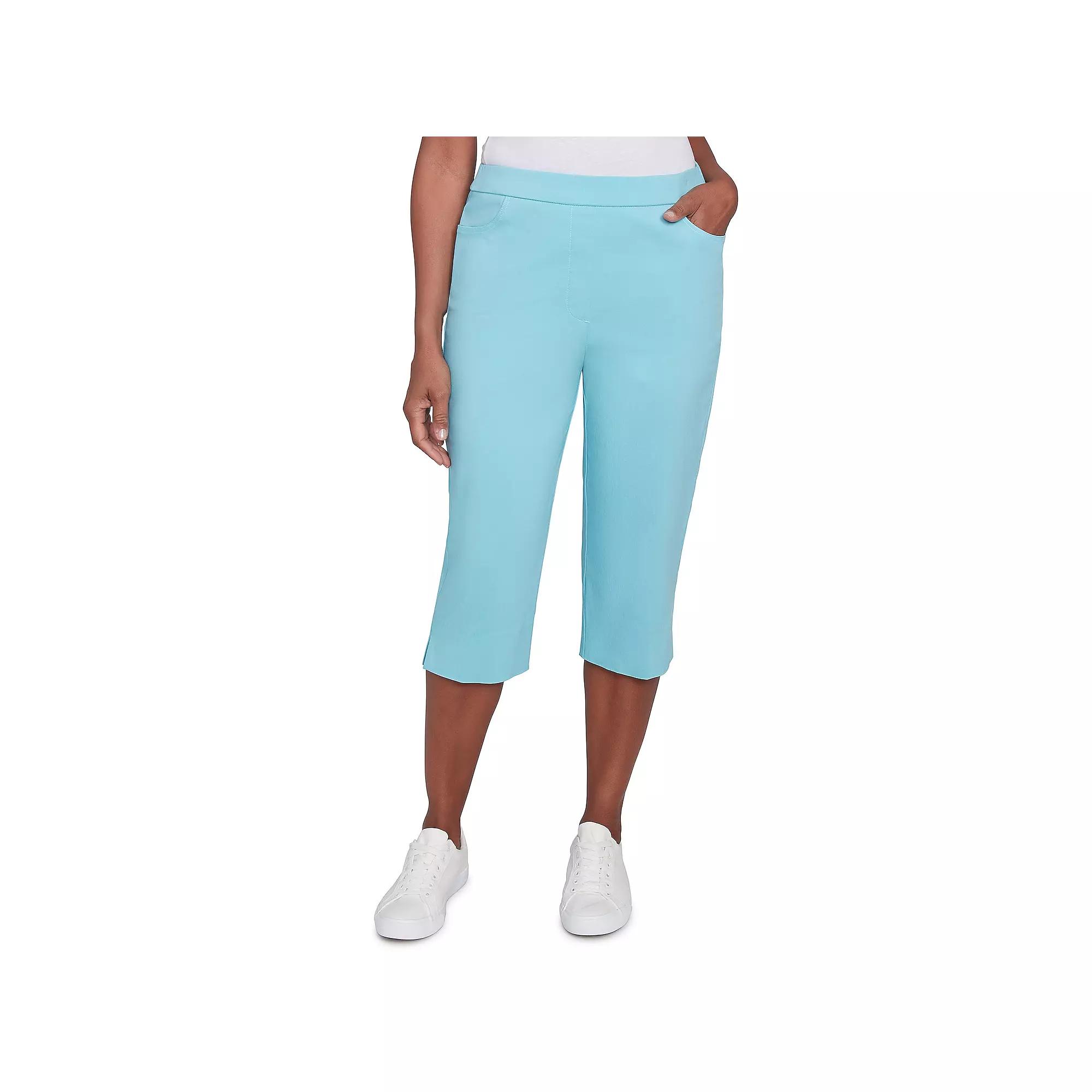 Women's Alfred Dunner Flat Front Allure Classic Clamdigger Pants,  Product Image