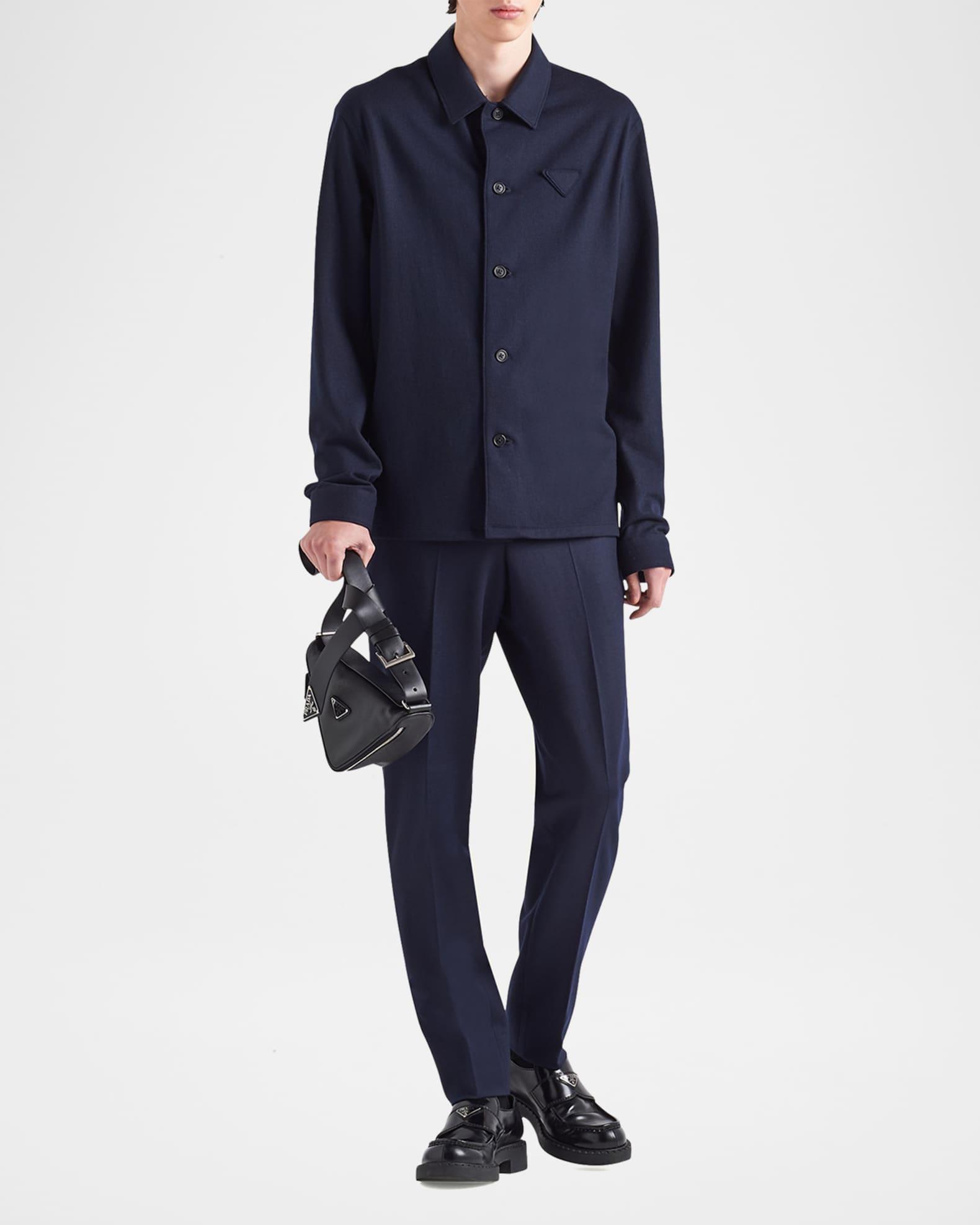 Men's Cashmere-Wool Jersey Sport Shirt Product Image