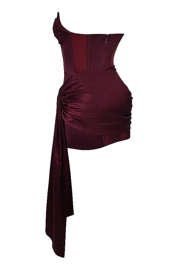 Loubella  mulberry strapless corset dress - sale Product Image