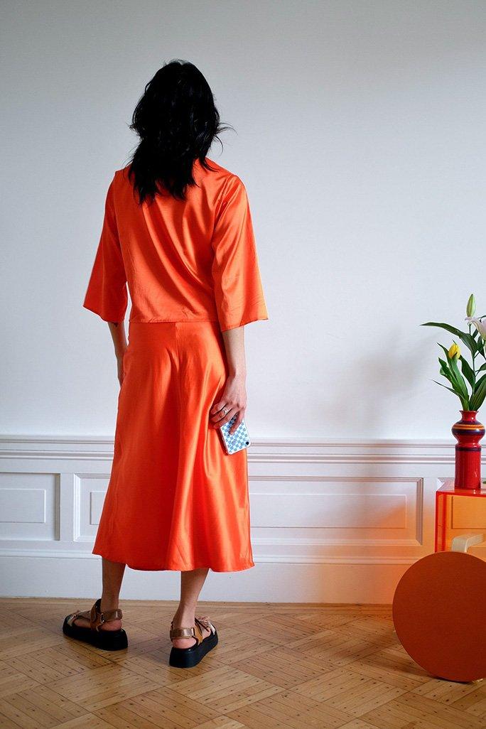 Slit Skirt - Construction Orange Product Image
