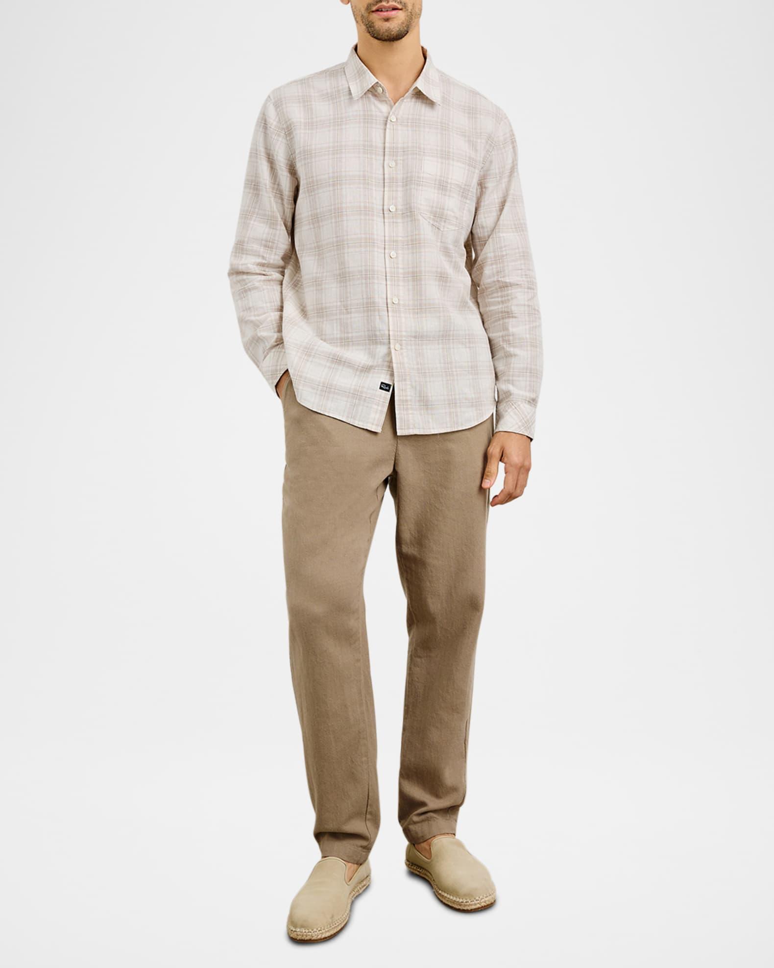 Men's Clyde Plaid Casual Button-Down Shirt Product Image