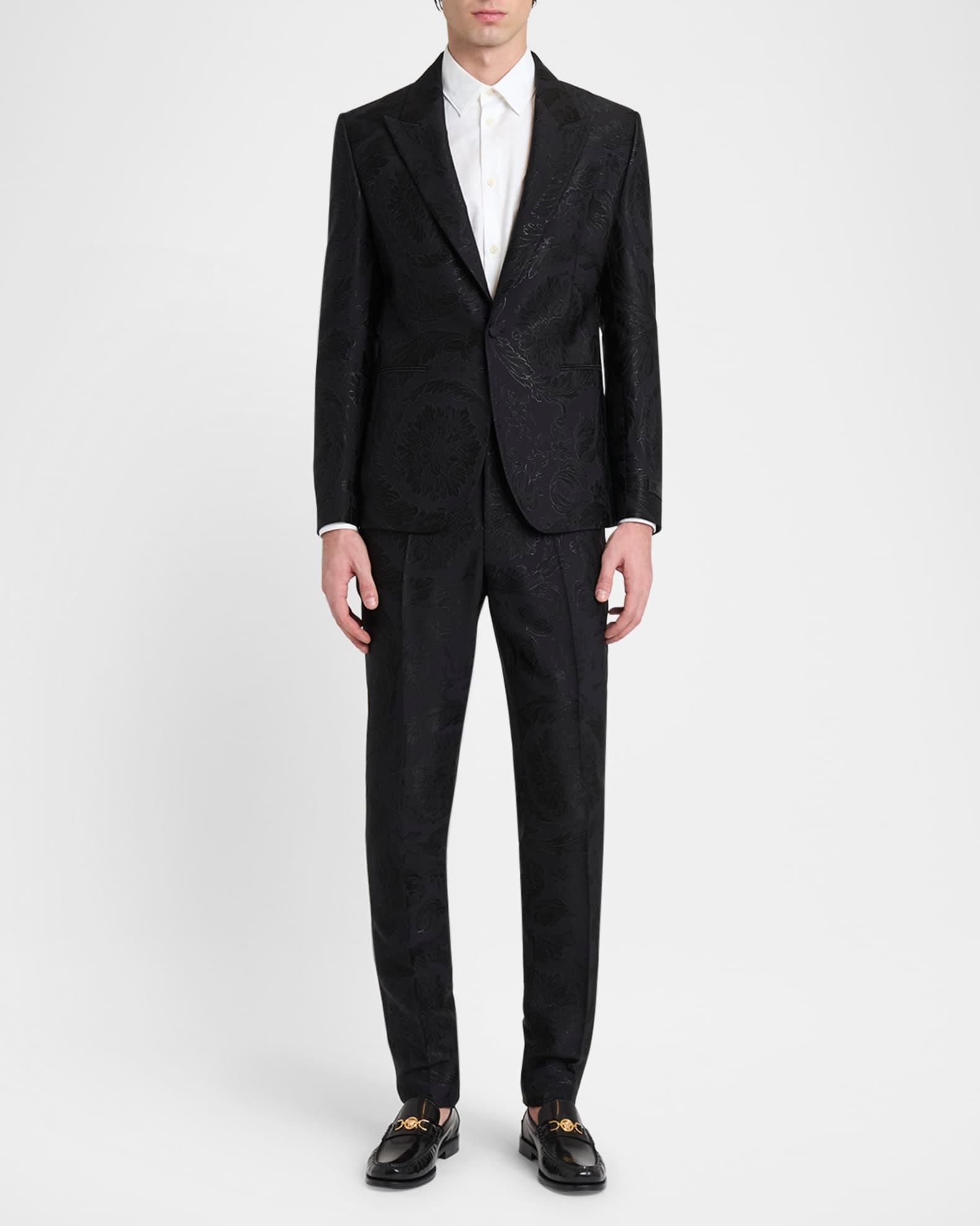 Men's Barocco Jacquard Formal Pants Product Image