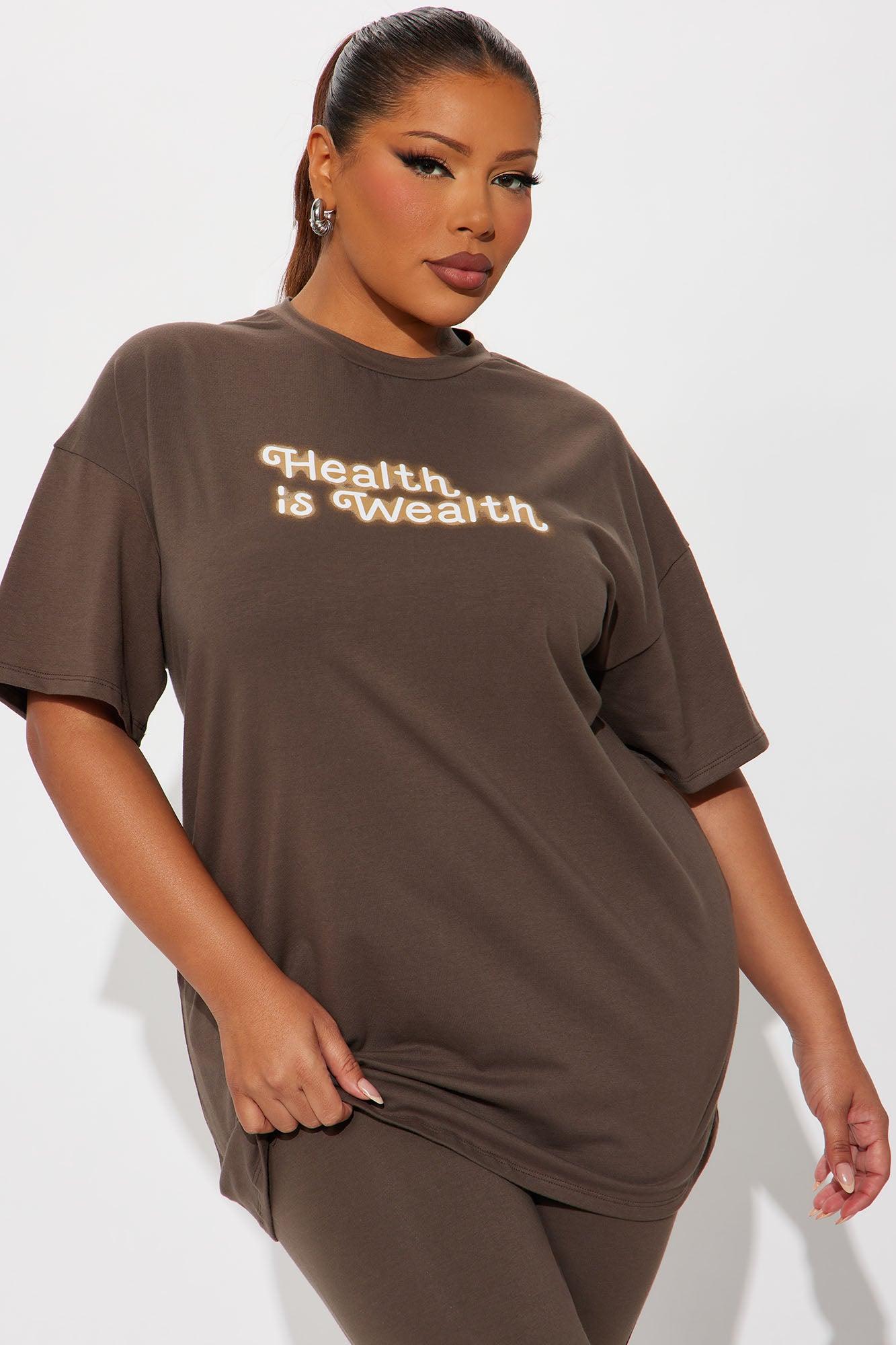 Health Is Wealth Legging Set - Brown Female Product Image