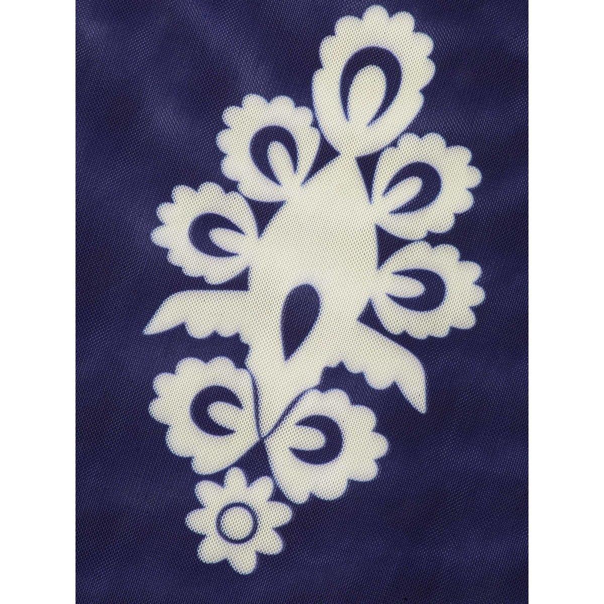 Plus Size Two-Piece Boho Print Sarong Swimsuit Women's Swimwear Indigo Resort Contrast Curve Bathing Suits High stretch One Pieces BloomChic 26/4X Product Image