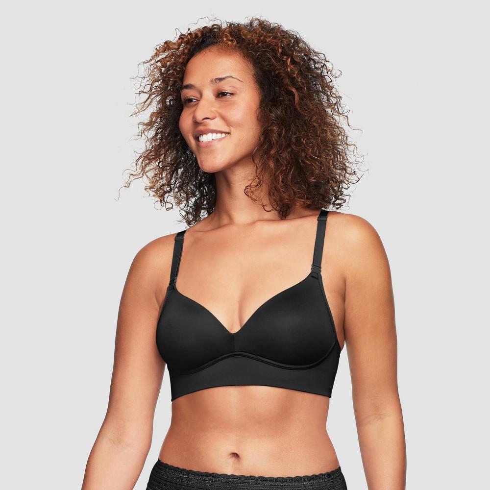 Simply Perfect by Warner's Women's Longline Convertible Wirefree Bra - Black 36C: Medium Support, Lightly Lined, Adjustable Straps Product Image