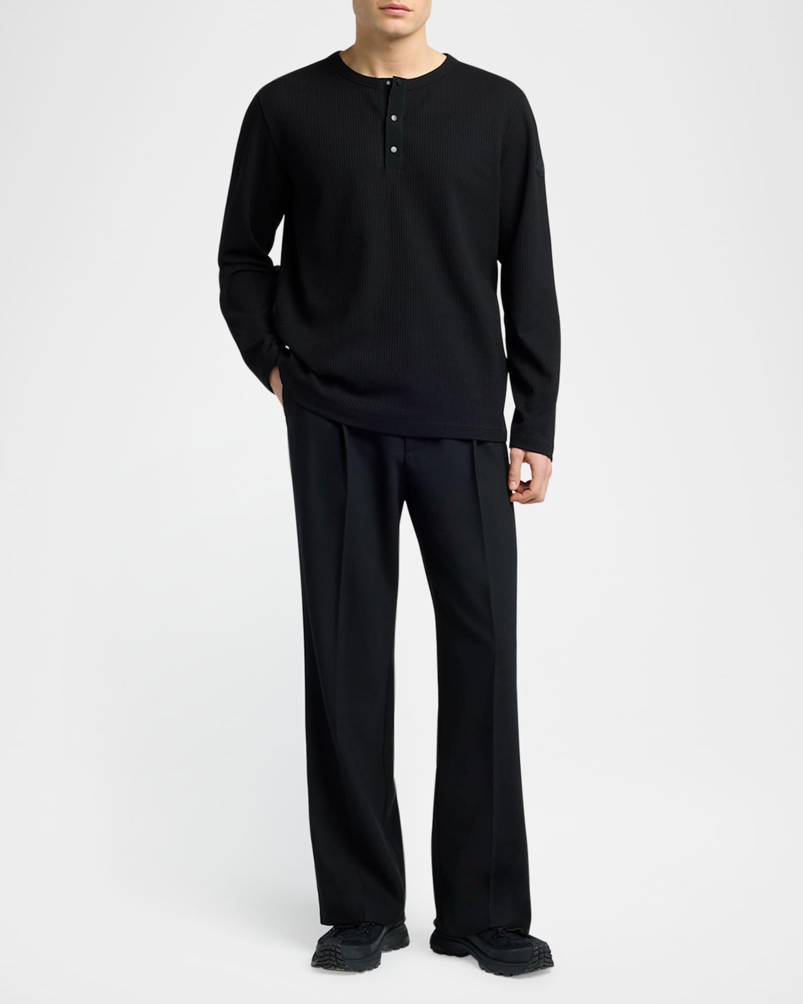 Men's Waffle Knit Long-Sleeve Henley T-Shirt Product Image