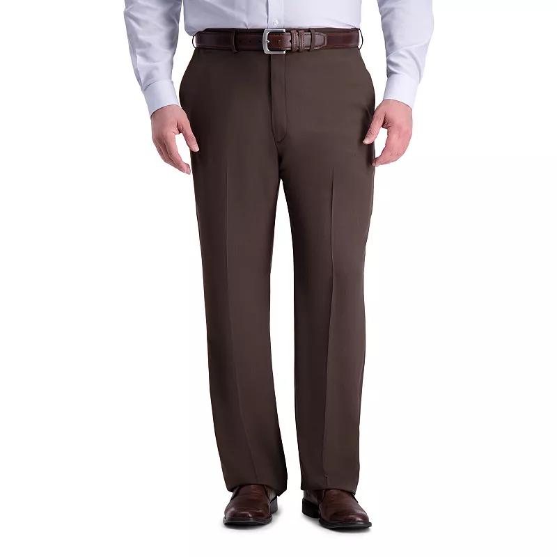 Big & Tall Haggar® Premium Comfort Expandable-Waist Classic-Fit Stretch Flat-Front Dress Pants, Men's,  Product Image