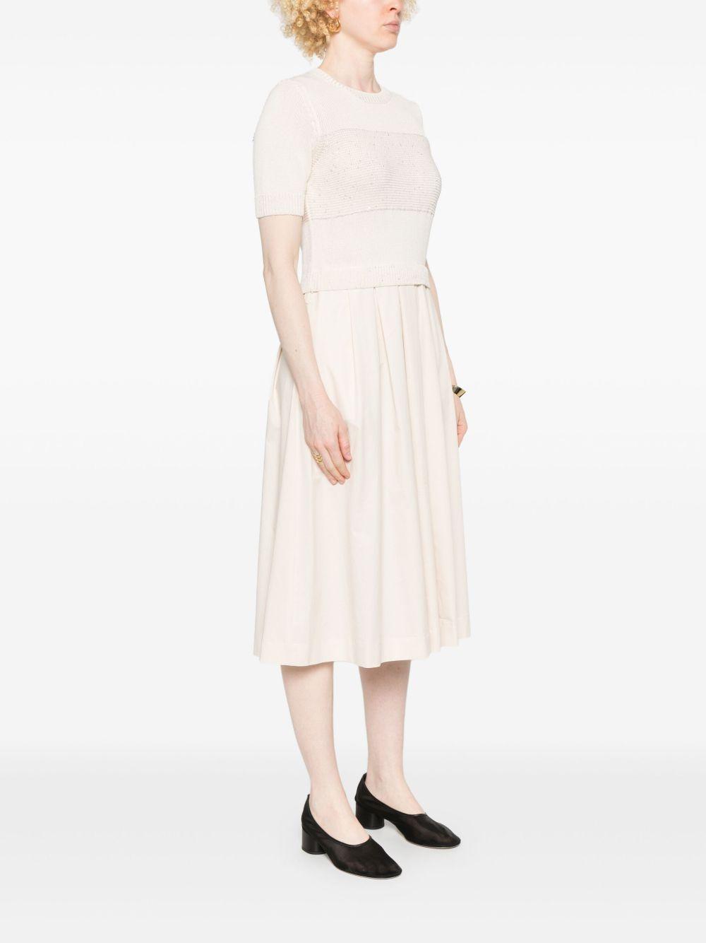 contrast-panel midi dress Product Image