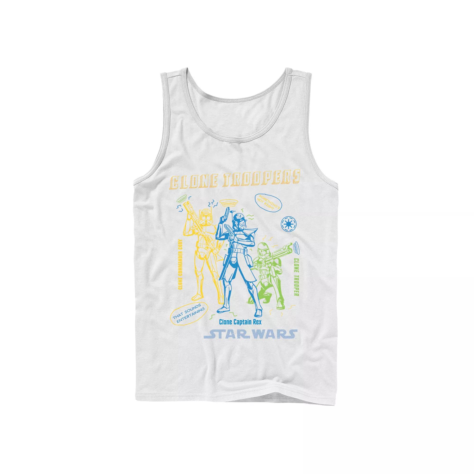 Men's Star Wars: Clone Wars Clone Troopers Doodles Tank Top,  Product Image