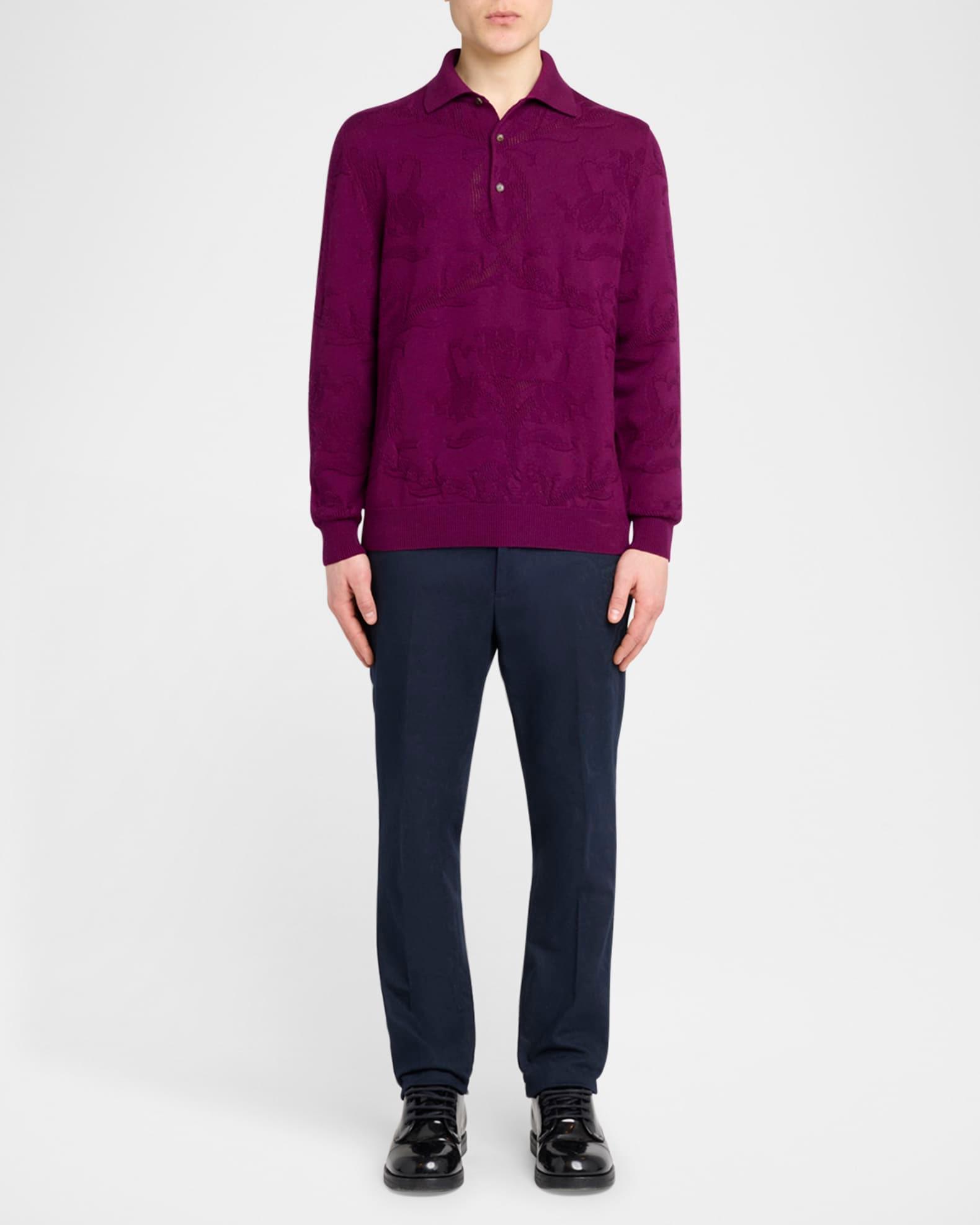 Men's Large Paisley Jacquard Crewneck Sweater Product Image