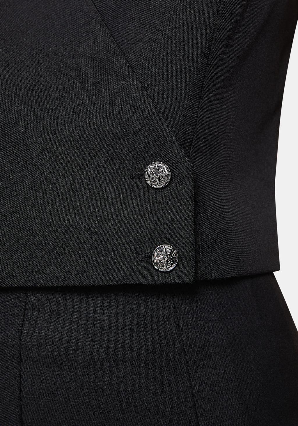 Iris Celestial Tailored Wrap Over Button Waistcoat Product Image