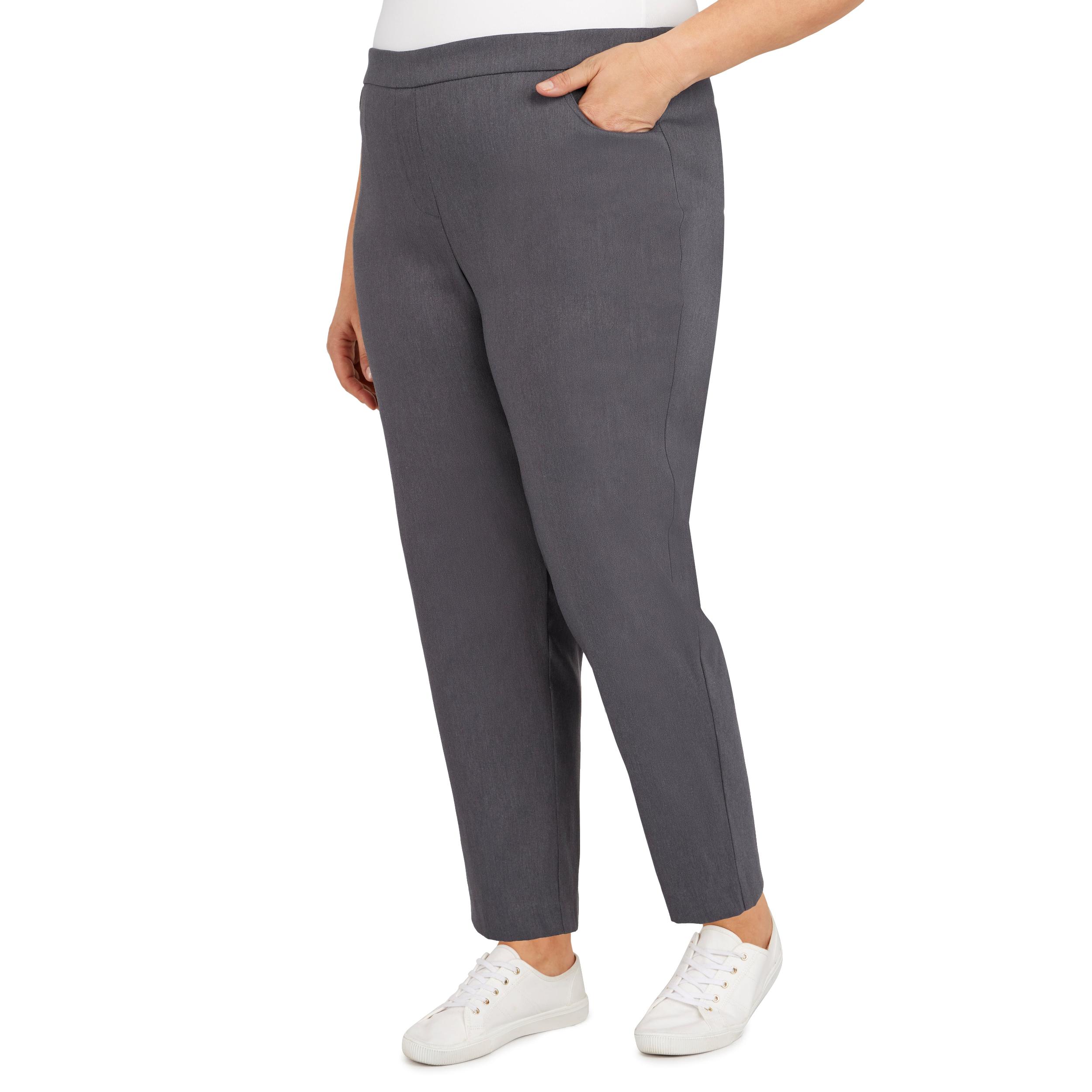 Alfred Dunner Plus Classic Allure Fit Proportioned Pant with Elastic Comfort Waistband Short Length Product Image