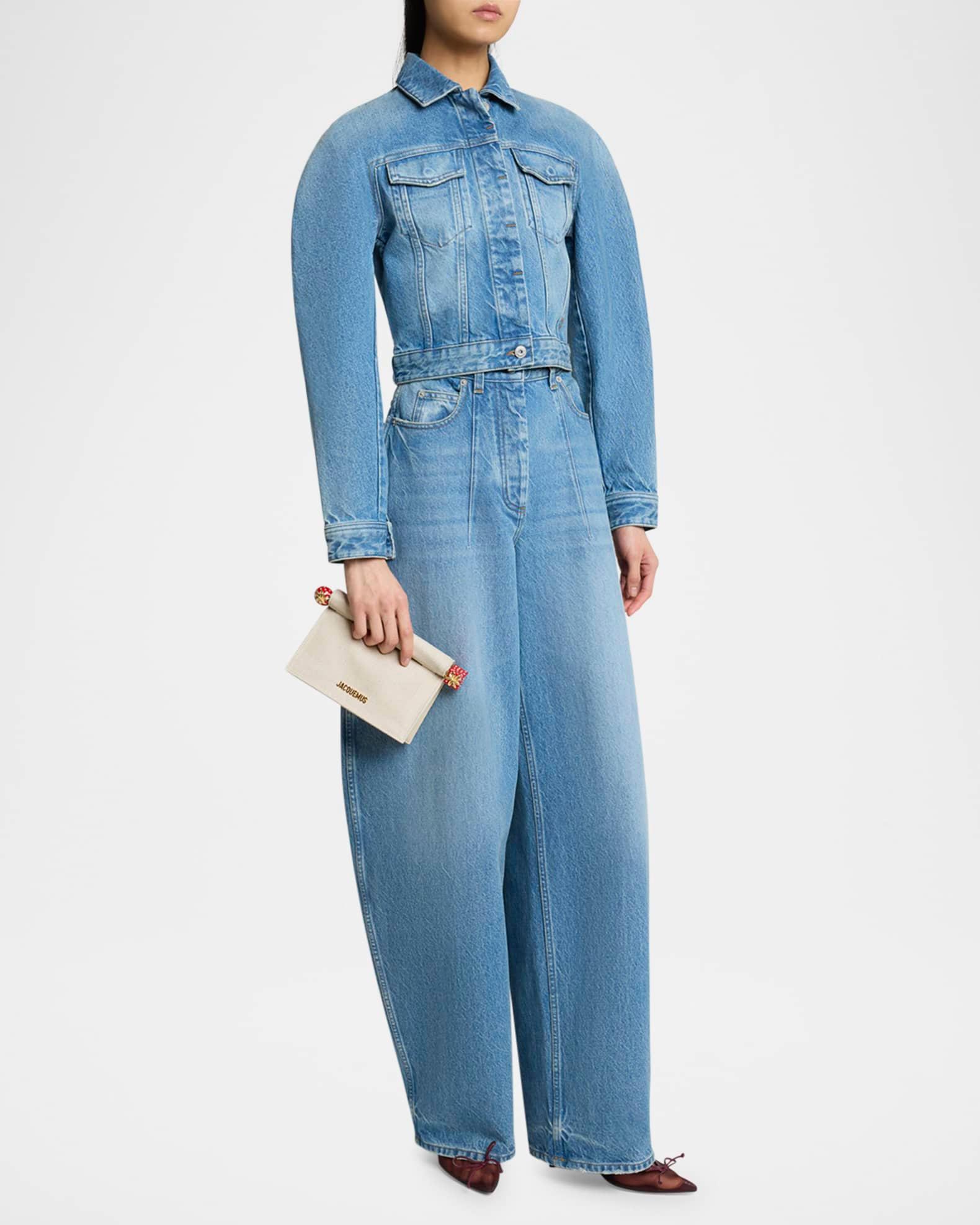 La Petit Rond Carré Linen Clutch Bag  Product Image