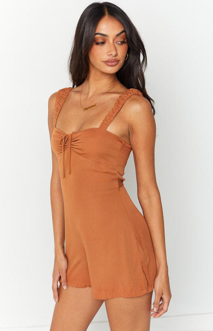 Calla Brown Utility Playsuit Product Image