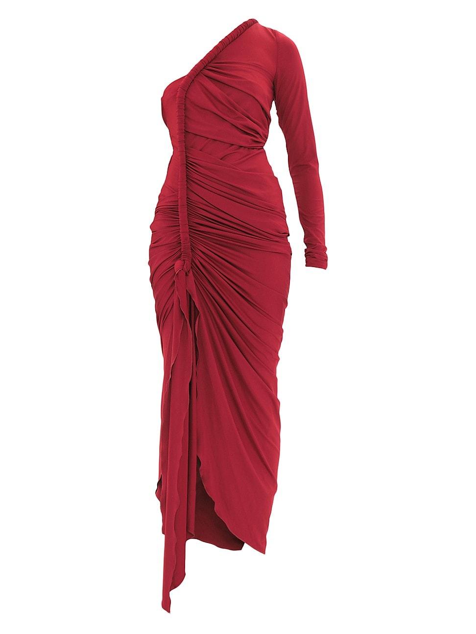 Womens Turi Ruched One-Shoulder Maxi Dress Product Image