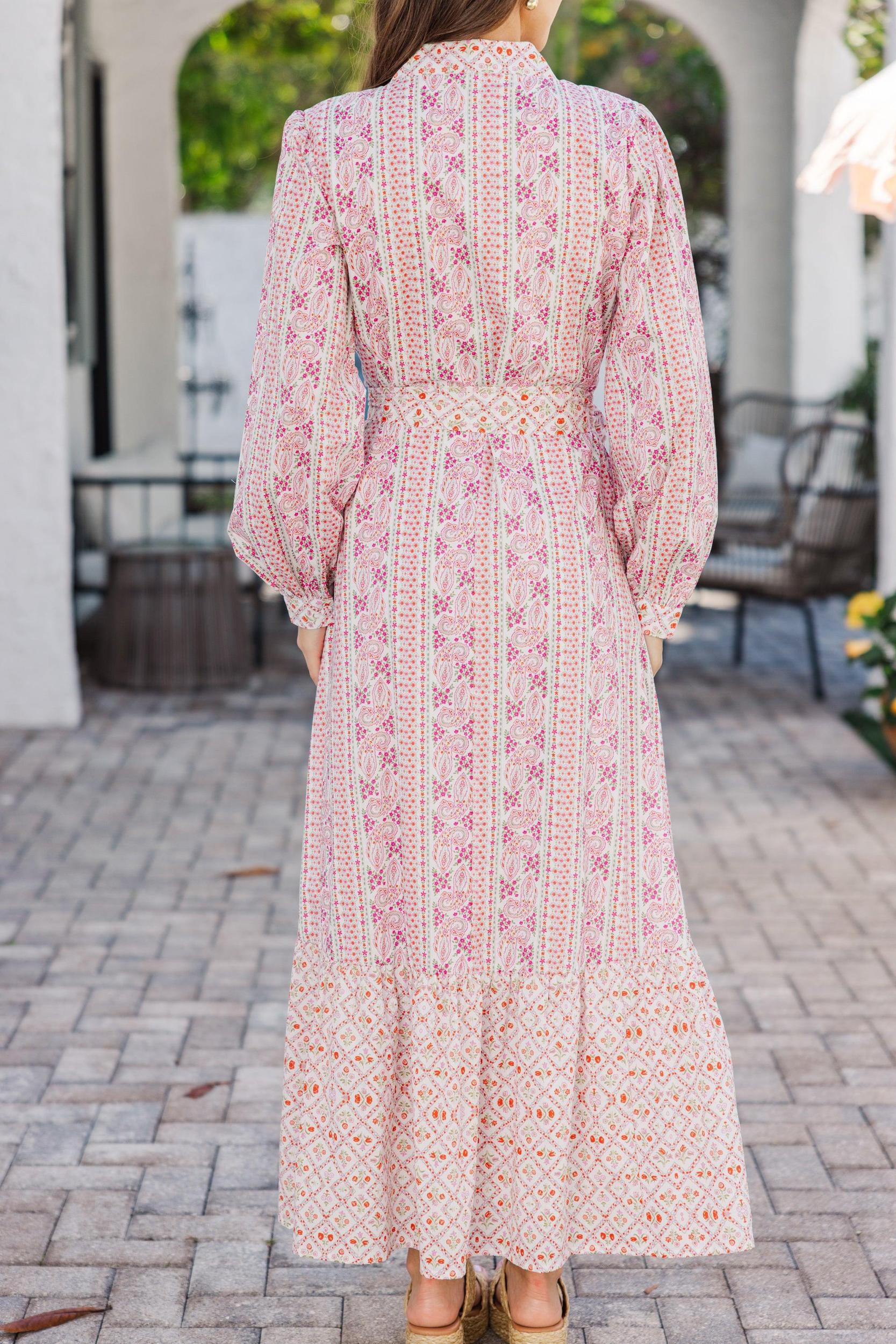 Came To Play Red Floral Maxi Dress Female Product Image