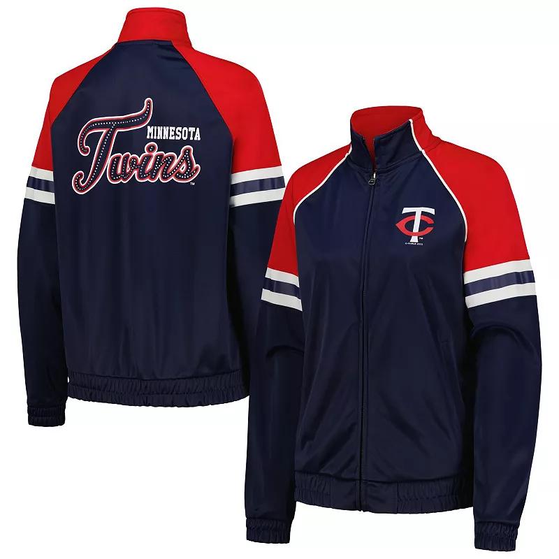 Women's G-III 4Her by Carl Banks Navy Minnesota Twins First Place Raglan Full-Zip Track Jacket,  Product Image