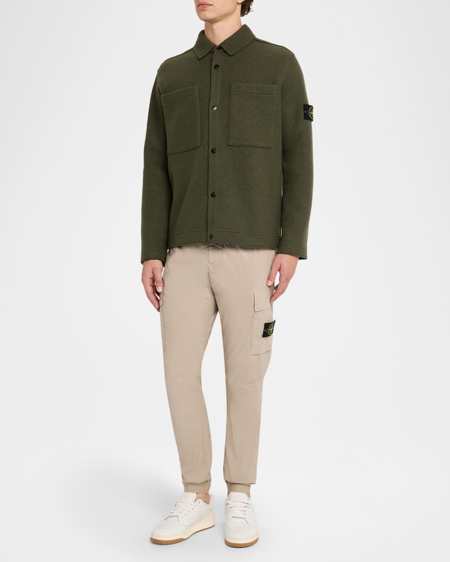 Men's Wool Blend Snap Front Overshirt Product Image