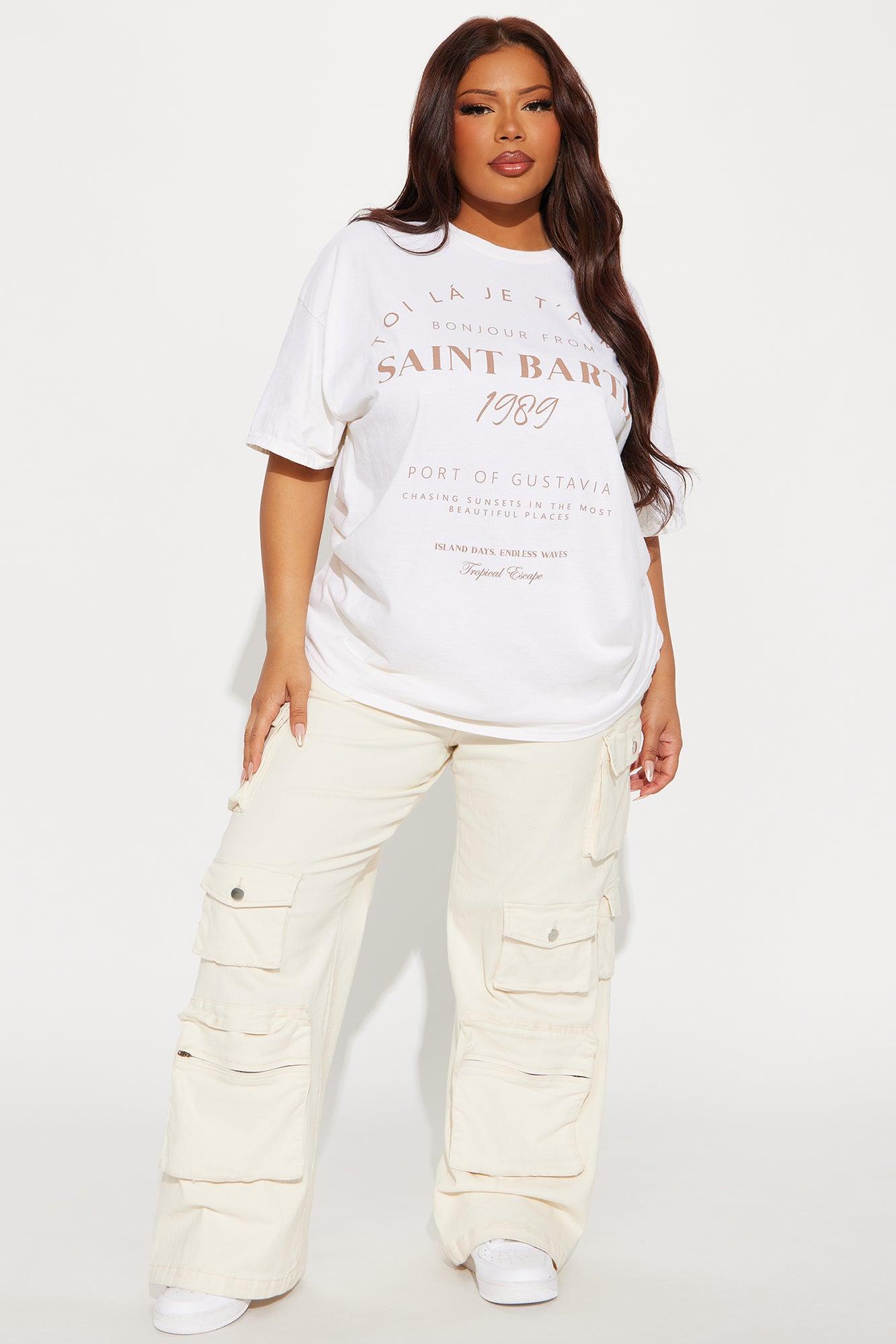 Saint Barth Washed Oversized Tee - Natural Product Image