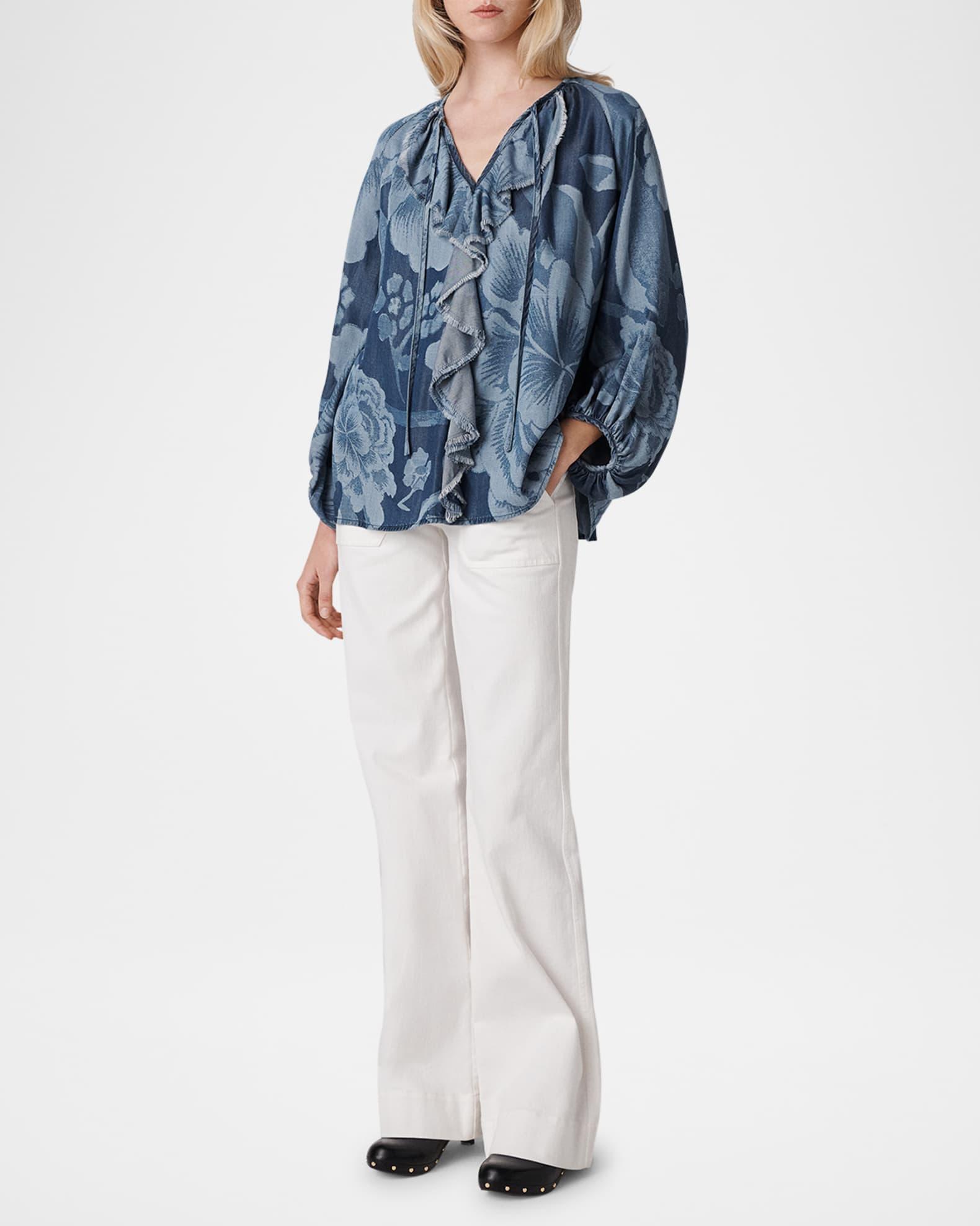 Nicky Floral-Print Ruffle Top Product Image