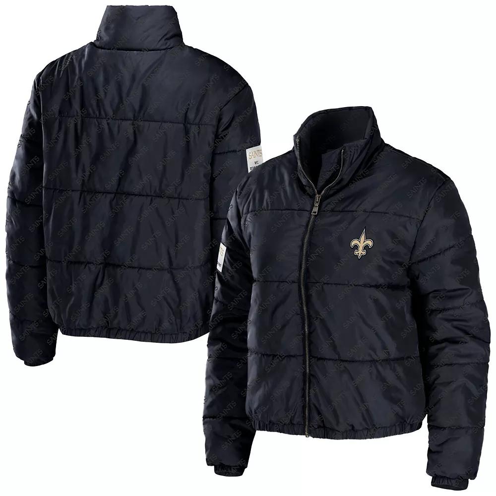Women's WEAR by Erin Andrews Navy Chicago Bears Puffer Full-Zip Jacket,  Product Image