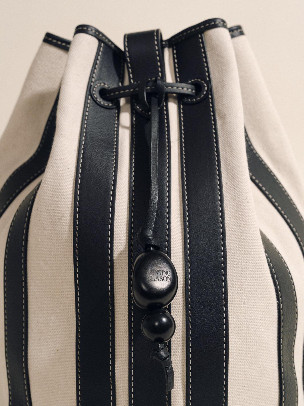 The Extra Large Drawstring in Striped Canvas Product Image