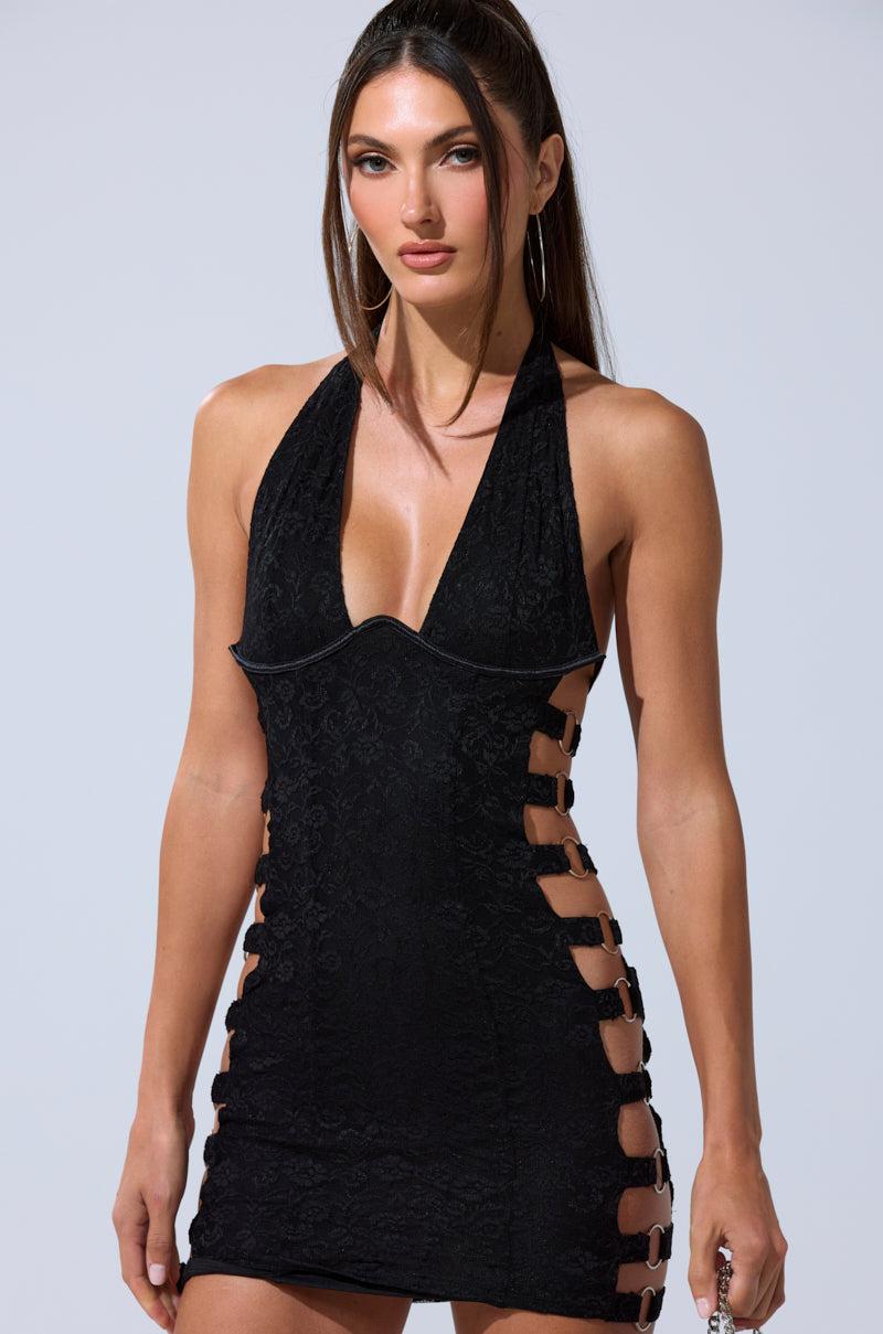 NOT FOR EVERYONE CUTOUT LACE MINI DRESS Product Image